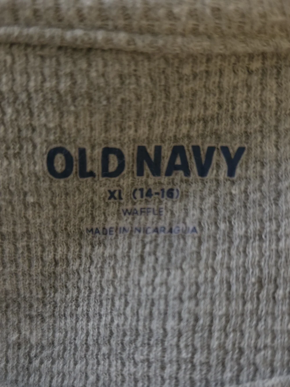 Old Navy Gray Long-Sleeve Top with Black Heart Print